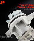 Premium Engine Water Pump Built Tough To Keep Your Daily Driver Chillin Smooth On The Highway For Ford Lincoln Mazda Mercury Cars With 2.0L 2.3L 2.5L Engines Cooling System Replacement showing aluminum housing and steel impeller.