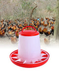 Heavy Duty Plastic Hanging Chicken Feeder For Coop No Nonsense Design Quick Assembly Automatic Poultry Feed Dispenser.
