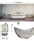 Vintage Bathtub Camping Hammock, Ultra Lightweight And Portable, Heavy Duty 330 Lb Capacity With Soft 210T Parachute Nylon