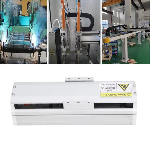 Sturdy Electric Linear Rail Guide For Race Scene With 100mm Rail And Aviation Aluminum Build, showing detailed industrial setup.