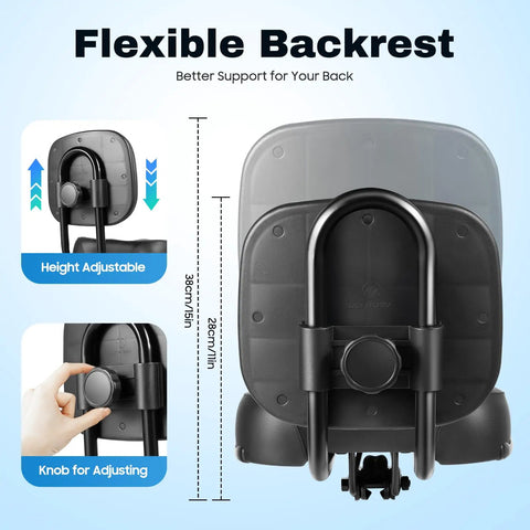 Wide Comfy Bike Seat With Backrest Padded PU Cushion Adjustable Height Leather Saddle Pad For City Commuter Electric Bikes And Tricycles Pain Free Rides And Easy All Day Comfy On Every Ride, adjustable backrest