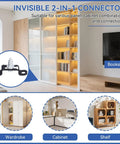 60 Pack Slick Furniture Connectors And Concealed Slide Buckles For Cabinet Hardware Dead Simple Hidden Assembly Clips for bookshelf.