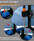 Heat Set Insert Tool Kit With 90W Digital Soldering Iron showing correct usage for embedding threaded inserts into plastic.