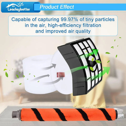 Shark Apex DuoClean Lift Away Vacuum Filter Kit with black filter, foam and felt filters, and brush roll for AX950 AZ1002