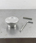 Sturdy Aluminum Alloy Handwheel With 0.3 Inch Inner Hole And Embossed Knurled Grip For Slip Secure Industrial Equipment Control Systems, silver handwheel with hex key