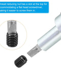 Threaded repair insert sleeve set, 3pcs, black carbon-steel, M8x1.25 female to M10x1.5 male, 20mm reducer
