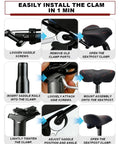 Installation guide for Oversized Noseless Bike Seat For Men And Women Extra Wide 3D Leather Comfy Saddle on bike.