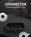 Close-up of 5-pin connector on Mass Air Flow Sensor 5 Pins For Nissan Juke 2011 2017 And Infiniti M56 Q70 Q70L 2011 2018 Drop In Replacement AFH70M 86 Compatible For OE Grade Throttle Response And Smooth Idle.