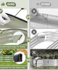 Comparison of Galvanized Steel Raised Garden Beds Kit Outdoor Two Piece Planter Box Set With other garden beds, highlighting safety and durability features.