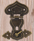 Chic Vintage Bronze Hasp Latch Clamp For Antique Wood Boxes, Retro Zinc Alloy Toggle Catch with intricate design.