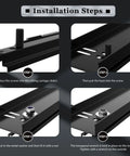 Installation steps for Bottom Mount Racing Seat Hardware Kit with nuts, bolts, and washers for sliders mounting and seat brackets.
