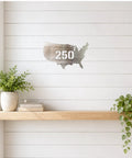 US 250 Stencil Steel Cutout Raw Metal Wall Art For Craft Projects 16 Inch CNC Plasma Cut Steel Shape Ready To Paint Patina Clear Coat DIY Decor