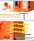 Electric Portable Hoist Winch 1500Lbs 3 In 1 Lift System with 110V power showing limit switch and heat dissipation features