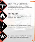 4 Pack 31 Inch Orange Fifth Wheel Puller Set with T-shaped handle and heat-treated design for heavy-duty use next to a semi-truck.