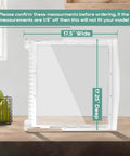 Glass Shelf Replacement For Whirlpool Kenmore Maytag Amana Crosley Refrigerators Fits Selected Models with dimensions shown