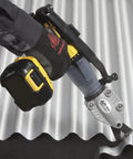 TurboShear Drill Attachment For Corrugated Metal Roofing in use cutting metal panel