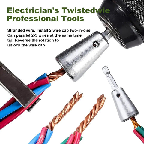 8 In 1 Electrician Wire Stripper And Twister For Drill, 2026 Upgraded Tool For 6 To 14 AWG twisting multiple wires in drill