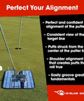 Putting Mirror Alignment Training Aid For A Killer Consistent Golf Setup Tour Pro Approved Eyes Shoulders Putter Face Check For Clean Stroke And Sweet Accuracy Indoor Outdoor Practice Mat on green