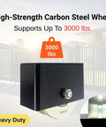 Beefy Heavy Duty 4 Inch V Groove Wheel Set For Sliding Gates, 2.12 Inch Wide Steel Gate Rollers, Heavy Duty Support 3000 lbs