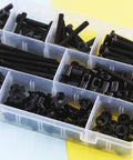 192 Piece M6 Hardware Kit For Cribs And Furniture Includes Heavy Duty Flat Head Hex Bolts Barrel Nuts Threaded Inserts Tee Nuts