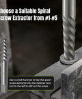 Ultimate 40-Piece Bolt Extractor Kit for Pros: Grab Stripped Screws, Broken Bolts And Damaged Fasteners With Heavy-Duty Left Hand Drill Bits And Multi-Spline Sockets For Any Auto Repair Or Home Fix-Up Job. spiral screw extractor #1-#5 in steel