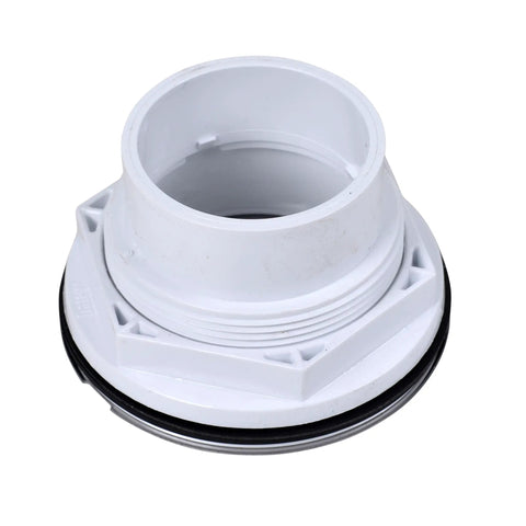 PVC Solvent Weld Shower Drain With Stainless Steel Strainer For Preformed Shower Stalls 2 Inch DWV Pipe, side view detail