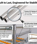 No Sweat Gravity Feed Flow Rack And Smart Picking Shelf For Warehouse Packing Stations Featuring Smooth Roller Tracks that shows stainless steel tubes.