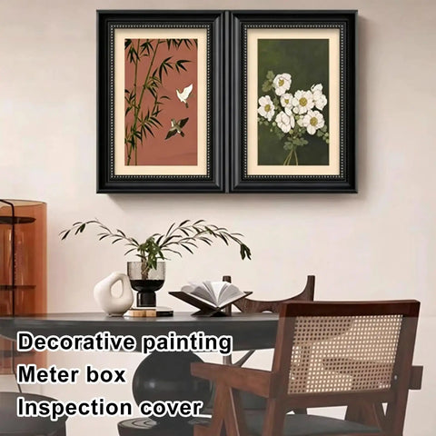 Kickass Heavy Duty Double Door Access Panel Cover With Screamin Sleek Black Beaded Frame in a modern room decor.