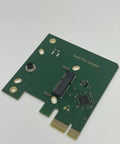 Top view of Compact Dual Edge Tpu Pcie X1 Low Profile Adapter With Coral Accelerator Support For Machine Learning Ai Projects.