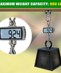Ultra Smooth 360 Degree Swivel Swing Hanger With Ball Bearing Ceiling Mount - Heavy Duty 900 Lbs Capacity For Hammock Chairs Porch Swings Tire Swings Gym Rings Aerial Silks And More Heavy Bag shown with digital scale and heavy load