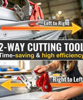 Bidirectional Cut Off Tool For Quick Left Or Right Cuts Heavy Duty Pro Grade Cutter That Slashes Through Materials Fast A Real Workhorse Compatible With Van Mark And Tapco Brakes Ideal For Roofing Siding Metal Tile Work; 2-way metal cutter