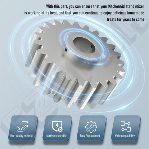 Stand Mixer Worm Gear Replacement Kit For Your Go To 3K Series Models Fits 3K45SS 3K5SS 3KSM150PSTBW0 3KSM150PSTCB0 Includes Gears And Accessories Replaces 4161531 4162897 4169830 Durable Aluminum Gear Easy Install silver replacement worm gear for stand mixer