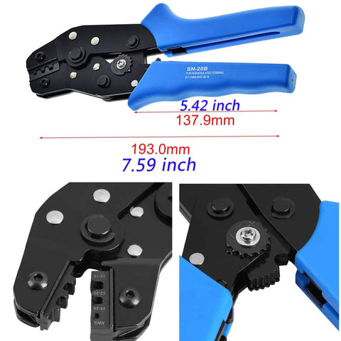 SN 28B Dupont Crimp Tool from 60 Sets Dope Servo Connector Kit With Male And Female JST SYP Plugs 2.54mm Spacing 0.1-1.0 mm2 Wire