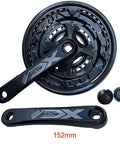 152mm Mountain Bike Crankset Triple Square Taper For 18 21 24 Speed Drivetrains Beefy Alloy 6061 Chainring Bash Guard