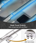 Grill Replacement Parts Kit With Heat Plate Shield And Igniter For Nexgrill And Members Mark showing burners and screws detail