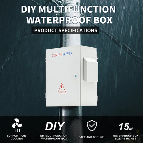 Built Damn Tough Nema Outdoor Electrical Box Enclosure IP65 Weatherproof Heavy Duty Panel with sealed door 15 in.