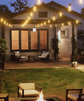 Outdoor String Lights 100 Ft Patio Lighting With 52 LED Edison Bulbs End To End Connectable Waterproof And Shatterproof