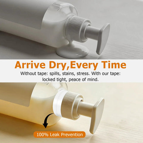 Image showing Two Roll Bottle Sealing Tape Pack 1.18 Inch By 108 Feet Each Cut To Size Waterproof Leakproof Tape for Laundry Detergent.