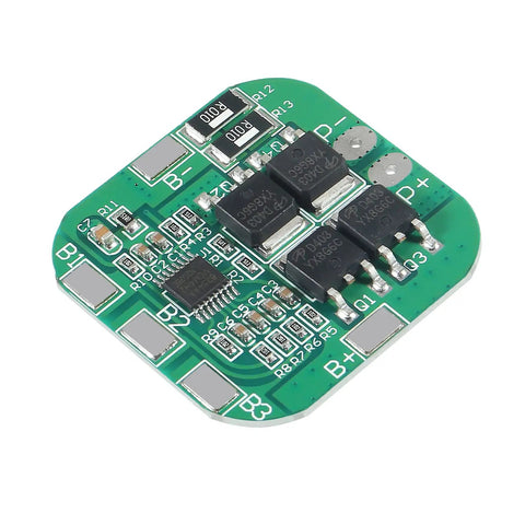 Pack Of Four Heavy Duty Bms For 18650 Lithium Ion Cells With Dead Simple Plug And Play Wiring And Built Tough Short Circuit Safety Protection And Smooth Automatic Balancing, 4S BMS board close-up.
