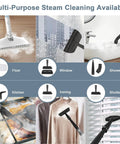 Tough Six In One Rotary Steam Mop With Dual Heat Settings And A Long Twenty Three Foot Cord For Knocking Down Messes On Tile Hardwood And Laminate Flooring Without Breaking A Sweat, multi-purpose cleaning tools for various surfaces.