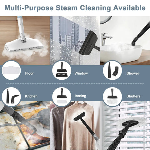 Tough Six In One Rotary Steam Mop With Dual Heat Settings And A Long Twenty Three Foot Cord For Knocking Down Messes On Tile Hardwood And Laminate Flooring Without Breaking A Sweat, multi-purpose cleaning tools for various surfaces.