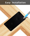 4 Pack Stainless Steel Mending Plates 3.94 Inch By 1.97 Inch With Holes Black Finish Flat Plates installed on wood joint