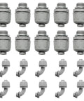 One Half Inch Liquid Tight PVC Conduit Fittings Kit With Twenty Pack Straight And 90 Degree Non Metallic Nylon 6 Connectors UL Listed Grey