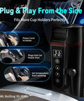 Road Trip Ready Travel Car Kettle With 12V And 24V Power, Portable 400 mL Electric Water Boiler in car with LCD display
