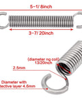 Heavy Duty Stainless Steel Recliner Springs For Couch And Chair Repair Dang Solid Tension Coil Replacement 5 Inch Long with hook design.