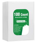 100 Count Gallon Vacuum Sealer Bags 11 X 16 Inches Precut Heavy Duty BPA Free For Quick Storage Meal Prep Sous Vide