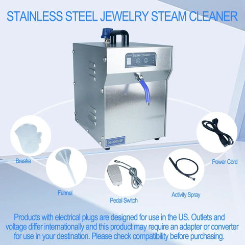 Pro Grade Jewelry Steam Cleaner That Powers Through Rings Watches And More 2L Stainless Steel Tank 1200W High Pressure Steam Up To 135C