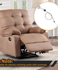 Get Your Sluggish Couch Back On Its Feet With This Two Pack Recliner Cable Replacement Set featuring beige plush recliner and pull cable.