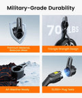 Wall Mount EV Fast Charger Holder And Cable Stow Bracket Heavy Duty Sae J1772 Charging Dock shown with military-grade durability features.