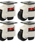 Heavy Duty Leveling Casters GD-80F Swivel Transport Wheels 4 Pack With Adjustable Feet For Workbench And Industrial Equipment Carts 360 Degree Swivel Anti Skid Base Thickened Bracket, 4-pack
